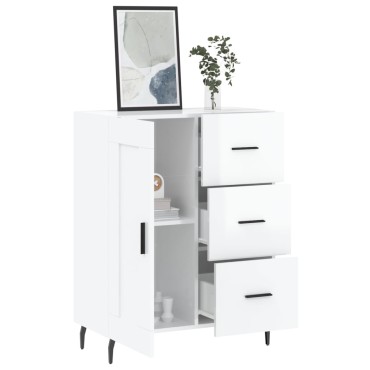 vidaXL Ντουλάπι Γυαλιστερό Λευκό 69,5x34x90cm Επεξεργασμένο Ξύλο 1 τεμ.