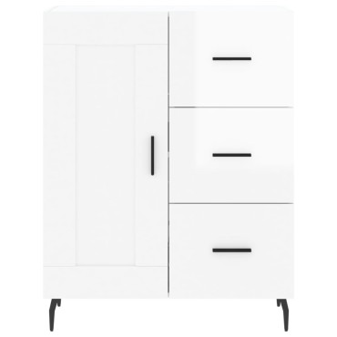 vidaXL Ντουλάπι Γυαλιστερό Λευκό 69,5x34x90cm Επεξεργασμένο Ξύλο 1 τεμ.