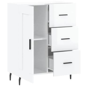vidaXL Ντουλάπι Γυαλιστερό Λευκό 69,5x34x90cm Επεξεργασμένο Ξύλο 1 τεμ.