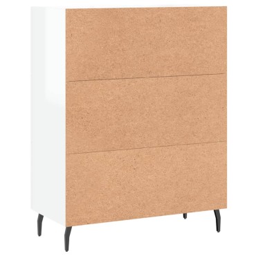 vidaXL Ντουλάπι Γυαλιστερό Λευκό 69,5x34x90cm Επεξεργασμένο Ξύλο 1 τεμ.