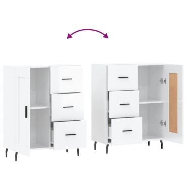 vidaXL Ντουλάπι Γυαλιστερό Λευκό 69,5x34x90cm Επεξεργασμένο Ξύλο 1 τεμ.
