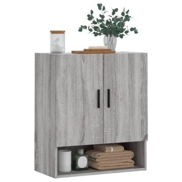vidaXL Ντουλάπι Τοίχου Γκρι Sonoma 60x31x70cm από Επεξεργ. Ξύλο 1 τεμ.