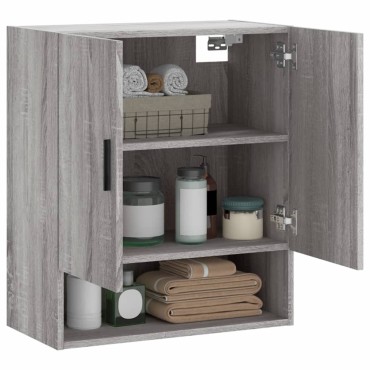 vidaXL Ντουλάπι Τοίχου Γκρι Sonoma 60x31x70cm από Επεξεργ. Ξύλο 1 τεμ.