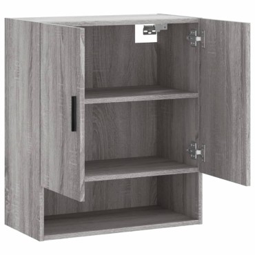 vidaXL Ντουλάπι Τοίχου Γκρι Sonoma 60x31x70cm από Επεξεργ. Ξύλο 1 τεμ.