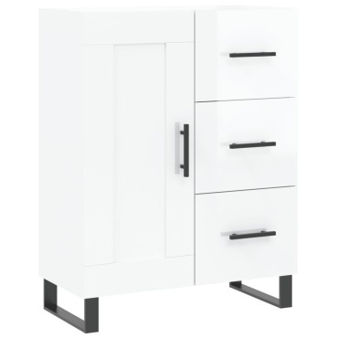 vidaXL Ντουλάπι Γυαλιστερό Λευκό 69,5x34x90cm Επεξεργασμένο Ξύλο 1 τεμ.