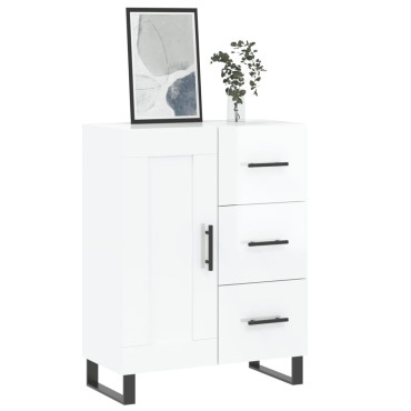 vidaXL Ντουλάπι Γυαλιστερό Λευκό 69,5x34x90cm Επεξεργασμένο Ξύλο 1 τεμ.