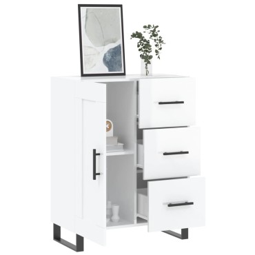 vidaXL Ντουλάπι Γυαλιστερό Λευκό 69,5x34x90cm Επεξεργασμένο Ξύλο 1 τεμ.
