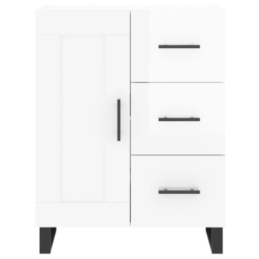 vidaXL Ντουλάπι Γυαλιστερό Λευκό 69,5x34x90cm Επεξεργασμένο Ξύλο 1 τεμ.