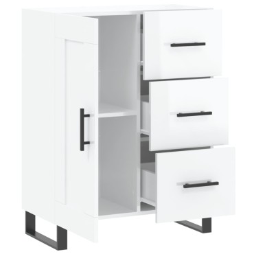 vidaXL Ντουλάπι Γυαλιστερό Λευκό 69,5x34x90cm Επεξεργασμένο Ξύλο 1 τεμ.