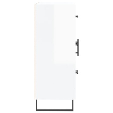 vidaXL Ντουλάπι Γυαλιστερό Λευκό 69,5x34x90cm Επεξεργασμένο Ξύλο 1 τεμ.