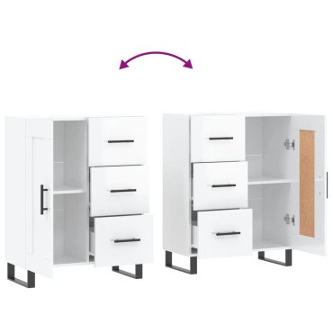 vidaXL Ντουλάπι Γυαλιστερό Λευκό 69,5x34x90cm Επεξεργασμένο Ξύλο 1 τεμ.