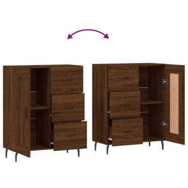 vidaXL Ντουλάπι Καφέ Δρυς 69,5x34x90cm Επεξεργασμένο Ξύλο 1 τεμ.