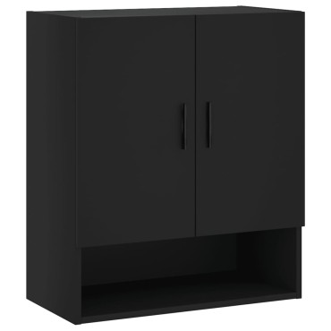 vidaXL Ντουλάπι Τοίχου Μαύρο 60x31x70cm από Επεξεργασμένο Ξύλο 1 τεμ.