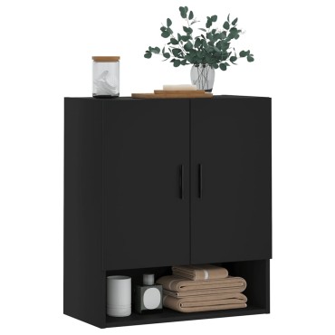 vidaXL Ντουλάπι Τοίχου Μαύρο 60x31x70cm από Επεξεργασμένο Ξύλο 1 τεμ.