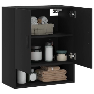 vidaXL Ντουλάπι Τοίχου Μαύρο 60x31x70cm από Επεξεργασμένο Ξύλο 1 τεμ.