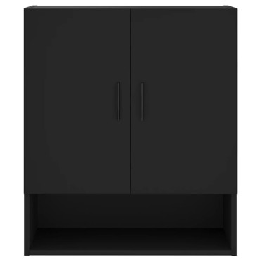 vidaXL Ντουλάπι Τοίχου Μαύρο 60x31x70cm από Επεξεργασμένο Ξύλο 1 τεμ.