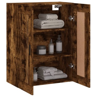 vidaXL Ντουλάπι Τοίχου Καπνιστή Δρυς 69,5x34x90cm Επεξεργ. Ξύλο 1 τεμ.