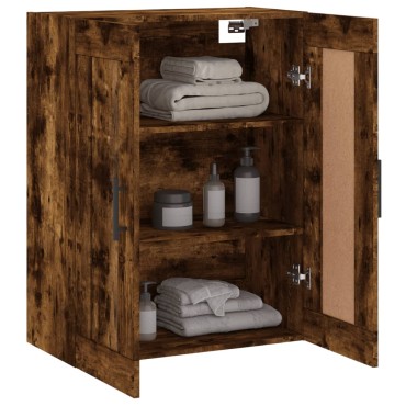 vidaXL Ντουλάπι Τοίχου Καπνιστή Δρυς 69,5x34x90cm Επεξεργ. Ξύλο 1 τεμ.