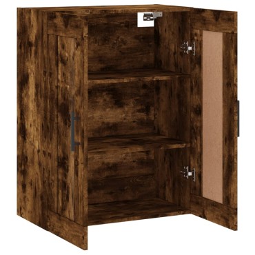 vidaXL Ντουλάπι Τοίχου Καπνιστή Δρυς 69,5x34x90cm Επεξεργ. Ξύλο 1 τεμ.