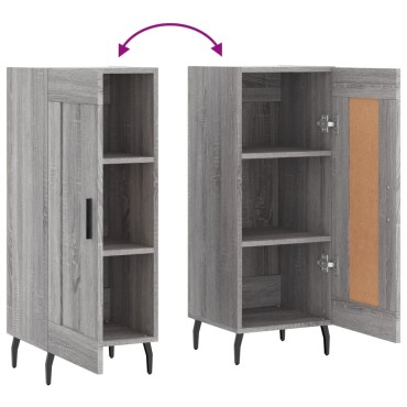 vidaXL Ντουλάπι Γκρι Sonoma 34,5x34x90cm από Επεξεργασμένο Ξύλο 1 τεμ.