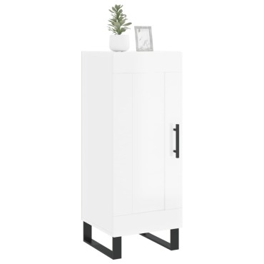vidaXL Ντουλάπι Γυαλιστερό Λευκό 34,5x34x90cm Επεξεργασμένο Ξύλο 1 τεμ.