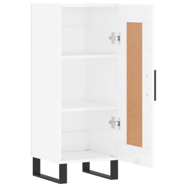vidaXL Ντουλάπι Γυαλιστερό Λευκό 34,5x34x90cm Επεξεργασμένο Ξύλο 1 τεμ.