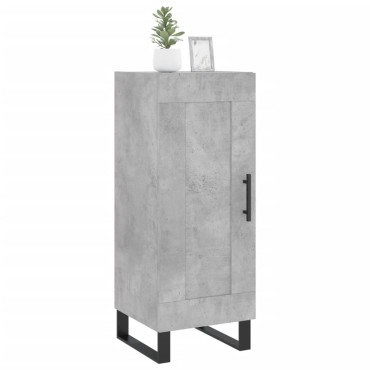 vidaXL Ντουλάπι Γκρι Σκυροδέματος 34,5x34x90cm Επεξεργασμένο Ξύλο 1 τεμ.