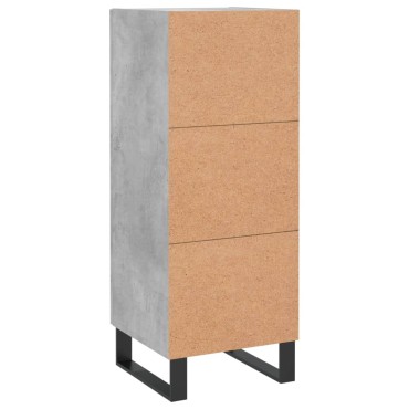 vidaXL Ντουλάπι Γκρι Σκυροδέματος 34,5x34x90cm Επεξεργασμένο Ξύλο 1 τεμ.