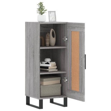 vidaXL Ντουλάπι Γκρι Sonoma 34,5x34x90cm από Επεξεργασμένο Ξύλο 1 τεμ.