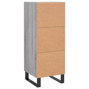 vidaXL Ντουλάπι Γκρι Sonoma 34,5x34x90cm από Επεξεργασμένο Ξύλο 1 τεμ.