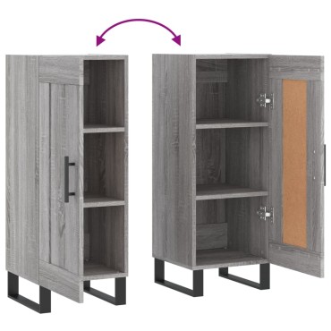 vidaXL Ντουλάπι Γκρι Sonoma 34,5x34x90cm από Επεξεργασμένο Ξύλο 1 τεμ.