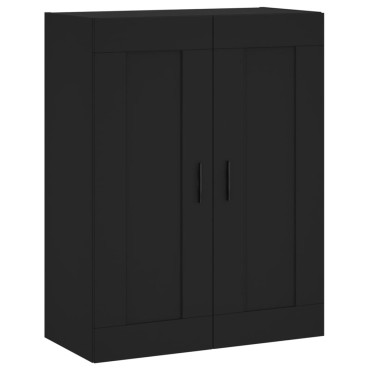 vidaXL Ντουλάπι Τοίχου Μαύρο 69,5x34x90cm από Επεξεργασμένο Ξύλο 1 τεμ.