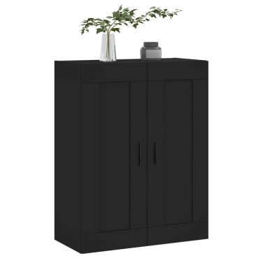 vidaXL Ντουλάπι Τοίχου Μαύρο 69,5x34x90cm από Επεξεργασμένο Ξύλο 1 τεμ.