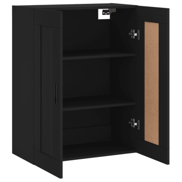 vidaXL Ντουλάπι Τοίχου Μαύρο 69,5x34x90cm από Επεξεργασμένο Ξύλο 1 τεμ.