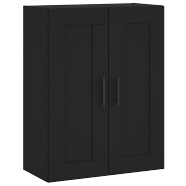 vidaXL Ντουλάπι Τοίχου Μαύρο 69,5x34x90cm από Επεξεργασμένο Ξύλο 1 τεμ.