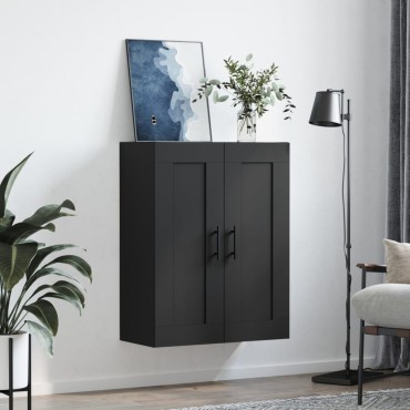 vidaXL Ντουλάπι Τοίχου Μαύρο 69,5x34x90cm από Επεξεργασμένο Ξύλο 1 τεμ.