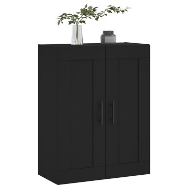 vidaXL Ντουλάπι Τοίχου Μαύρο 69,5x34x90cm από Επεξεργασμένο Ξύλο 1 τεμ.