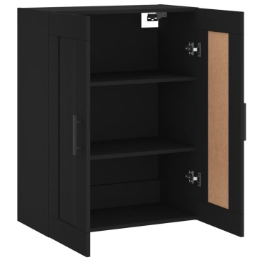 vidaXL Ντουλάπι Τοίχου Μαύρο 69,5x34x90cm από Επεξεργασμένο Ξύλο 1 τεμ.
