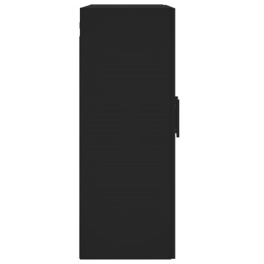 vidaXL Ντουλάπι Τοίχου Μαύρο 69,5x34x90cm από Επεξεργασμένο Ξύλο 1 τεμ.