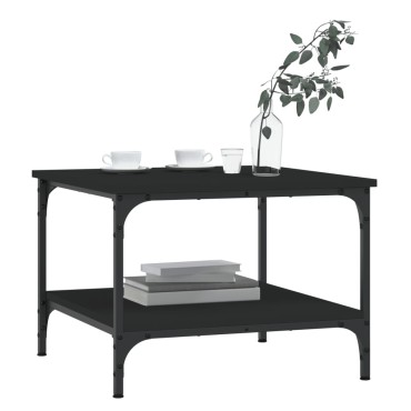 vidaXL Τραπεζάκι Σαλονιού Μαύρο 55x55x40cm από Επεξεργασμένο Ξύλο 1 τεμ.