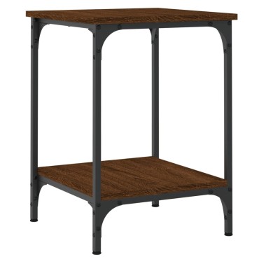 vidaXL Τραπεζάκι Σαλονιού Καφέ Δρυς 40x40x55cm Επεξεργασμένο Ξύλο 1 τεμ.