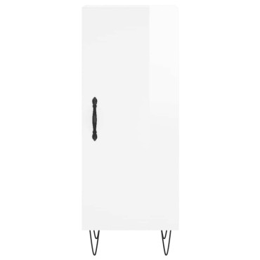 vidaXL Ντουλάπι Γυαλιστερό Λευκό 34,5x34x90cm Επεξεργασμένο Ξύλο 1 τεμ.