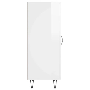 vidaXL Ντουλάπι Γυαλιστερό Λευκό 34,5x34x90cm Επεξεργασμένο Ξύλο 1 τεμ.