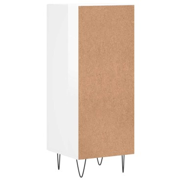 vidaXL Ντουλάπι Γυαλιστερό Λευκό 34,5x34x90cm Επεξεργασμένο Ξύλο 1 τεμ.