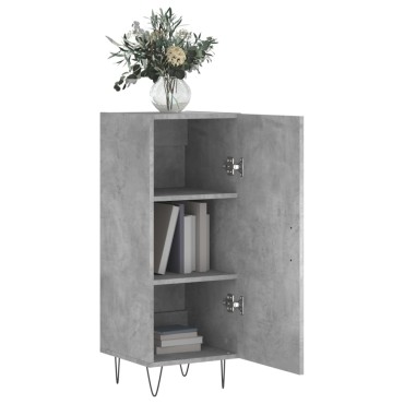 vidaXL Ντουλάπι Γκρι Σκυροδέματος 34,5x34x90cm Επεξεργασμένο Ξύλο 1 τεμ.