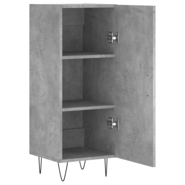 vidaXL Ντουλάπι Γκρι Σκυροδέματος 34,5x34x90cm Επεξεργασμένο Ξύλο 1 τεμ.