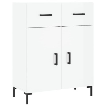 vidaXL Ντουλάπι Γυαλιστερό Λευκό 69,5x34x90cm Επεξεργασμένο Ξύλο 1 τεμ.