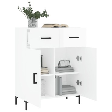 vidaXL Ντουλάπι Γυαλιστερό Λευκό 69,5x34x90cm Επεξεργασμένο Ξύλο 1 τεμ.