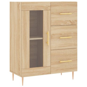 vidaXL Ντουλάπι Sonoma Δρυς 69,5x34x90cm από Επεξεργασμένο Ξύλο 1 τεμ.