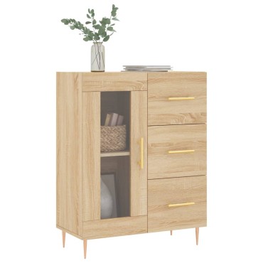 vidaXL Ντουλάπι Sonoma Δρυς 69,5x34x90cm από Επεξεργασμένο Ξύλο 1 τεμ.